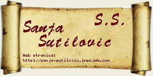 Sanja Šutilović vizit kartica